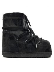 Moon Boot Śniegowce Icon Low Glitter 80D1409440 Czarny. Czarne śniegowce i trapery męskie Moon Boot, ze skóry, bez zapięcia. Za 999.00 zł.