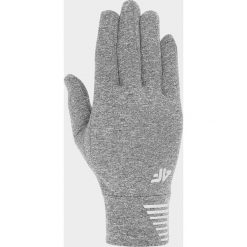 Rękawiczki TouchScreen uniseks. Brązowe rękawiczki damskie 4f, bez wzorów, z dzianiny. Za 49.99 zł.