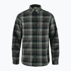 Koszula męska Fjällräven Fjällglim. Czarne koszule męskie Fjällräven, m, bez wzorów, z materiału, sportowe, bez kołnierzyka, bez ramiączek. Za 639.99 zł.