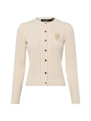 Lauren Ralph Lauren Kardigan Kobiety Bawełna beżowy, XL. Brązowe kardigany damskie Lauren Ralph Lauren, xl, bez wzorów, z bawełny, eleganckie. Za 999.95 zł.