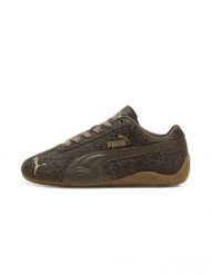 Buty sportowe damskie Puma SPEEDCAT CAT. Brązowe obuwie sportowe damskie Puma, bez wzorów, z materiału, trekkingowe. Za 621.25 zł.