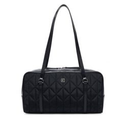 Torebka Calvin Klein. Czarne torebki do ręki damskie Calvin Klein, bez wzorów, z nylonu, klasyczne, bez dodatków. Za 529.99 zł.