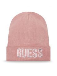 Guess Czapka J0BZ12 Z2Q00 Różowy. Czerwone rękawiczki dziecięce Guess, z aplikacjami, z materiału. Za 89.99 zł.