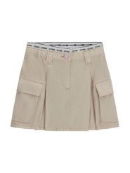 Guess Spódnica J6GD16 WHB40 Beżowy jasny Regular Fit. Brązowe spódniczki dla dziewczynek Guess, z aplikacjami, z bawełny. Za 234.99 zł.