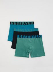 3 pack bokserek Long - turkusowy. Niebieskie bokserki męskie Reserved, l, bez wzorów. Za 69.99 zł.