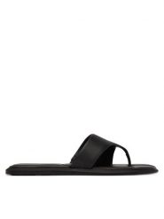 Calvin Klein Japonki Leather Toe Post Sandals HW0HW02866 Czarny. Czarne klapki damskie Calvin Klein, bez wzorów, ze skóry, bez obcasa. Za 449.99 zł.
