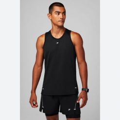 Tank top Fabletics The O2. Czarne t-shirty męskie FABLETICS, m, bez wzorów, z materiału, bez kołnierzyka. Za 222.00 zł.
