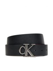 Calvin Klein Pasek Męski Monogram Buckle 35Mm Adj/Rev LV04D7017G Czarny. Czarne paski damskie Calvin Klein, bez wzorów, ze skóry. Za 219.99 zł.