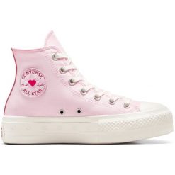 Buty sportowe Converse Chuck Taylor As Lift. Czerwone trampki i tenisówki damskie Converse, bez wzorów, sportowe, bez zapięcia. Za 400.50 zł.