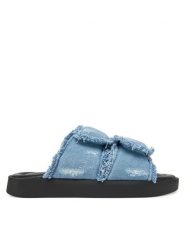 Inuikii Klapki Classic Jeans Velcro 70104-143 506 Niebieski. Niebieskie klapki damskie Inuikii, bez wzorów, z jeansu, bez obcasa. Za 549.99 zł.