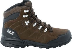 Buty trekkingowe męskie Jack Wolfskin Refugio Texapore Mid brązowe r. 44. Brązowe trekkingi męskie Jack Wolfskin. Za 396.90 zł.