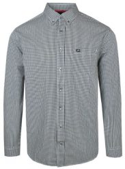 Weekendowa Koszula Męska - Pako Jeans - Czarno Biała Mikrokratka. Białe koszule męskie Pako Jeans, l, bez wzorów, z bawełny, casualowe, bez kołnierzyka, bez ramiączek. Za 175.00 zł.