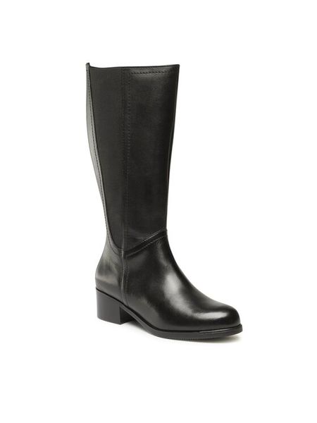 Go Soft Kozaki RST-AUGUSTA-11A Czarny. Czarne kozaki damskie GO SOFT, ze skóry, bez obcasa, na słupku. Za 379.99 zł.
