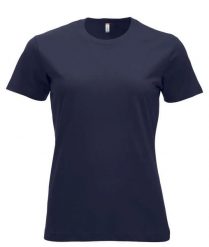 Clique New Classic-T Women T-shirt z bawełny, współczesny krój. Niebieskie t-shirty damskie CLIQUE, s, bez wzorów, z bawełny, bez kołnierzyka. Za 104.55 zł.