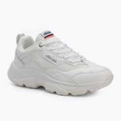 Buty damskie Ellesse Roslyn Pu Leather. Białe obuwie sportowe damskie Ellesse, trekkingowe. Za 149.99 zł.