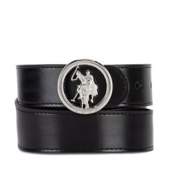 Pasek U.S. Polo Assn. Czarne paski damskie U.S. Polo Assn., bez wzorów. Za 159.99 zł.