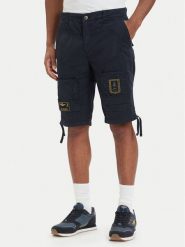 Aeronautica Militare Szorty materiałowe 261BE0041UCT01122 Granatowy Regular Fit. Niebieskie szorty męskie Aeronautica Militare, m, bez wzorów, z bawełny. Za 719.99 zł.