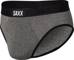 SAXX Slipy męskie wygodne SAXX ULTRA Boxer Brief Fly - grafitowe S. Szare bokserki męskie Saxx, m, bez wzorów. Za 97.49 zł.