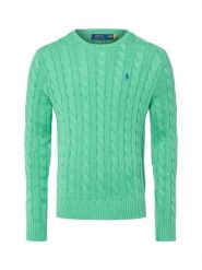 Polo Ralph Lauren Męski sweter z dzianiny Mężczyźni Bawełna zielony jednolity, XXL. Zielone swetry przez głowę męskie Polo Ralph Lauren, m, bez wzorów, z bawełny, bez kołnierzyka. Za 839.95 zł.