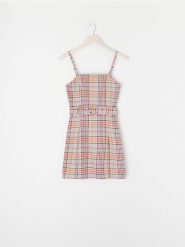 Sukienka mini - pomarańczowy. Brązowe sukienki damskie Sinsay, l, bez wzorów, bez kołnierzyka, bez ramiączek, mini. Za 59.99 zł.