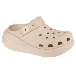 Mules Femme Mules Crocs CLASSIC CRUSH CLOG Beige Beige. Brązowe klapki damskie Crocs, bez wzorów, z materiału, bez obcasa. Za 379.00 zł.