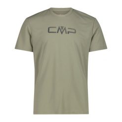 Koszulka męska turystyczna CMP 39T7117P. Zielone koszulki sportowe męskie CMP, l, bez wzorów, bez kołnierzyka, bez ramiączek. Za 55.99 zł.