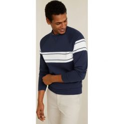 Mango Man - Bluza Lereci. Niebieskie bluzy męskie Mango Man, l, z aplikacjami, z bawełny, bez kaptura. W wyprzedaży za 59.90 zł.