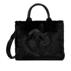 Torebka Eva Minge. Czarne torebki do ręki damskie Eva Minge, bez wzorów, klasyczne, bez dodatków. Za 199.99 zł.