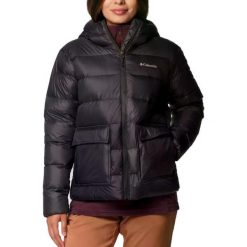 Kurtka COLUMBIA HARMONY FALLS HOODED DOWN Czarny. Czarne kurtki damskie Columbia, bez wzorów, z syntetyku, bez kaptura. Za 702.99 zł.