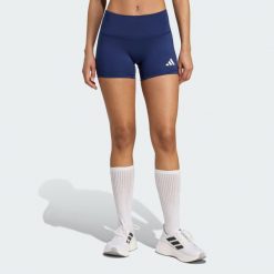 Szorty Volleyball. Niebieskie szorty sportowe damskie Adidas, bez wzorów, sportowe, do siatkówki, climacool (adidas). Za 129.00 zł.