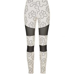 Legging duże rozmiary damskie Urban Classics Tech Mesh AOP. Brązowe legginsy damskie Urban Classics, bez wzorów, z meshu. Za 183.50 zł.