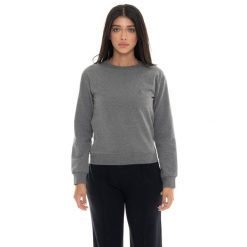 Bluza zimowa Leone 1947 Never Without Damen z Rundhalsausschnitt. Szare bluzy damskie LEONE 1947 APPAREL, na zimę, bez wzorów, z bawełny, bez kaptura. W wyprzedaży za 147.35 zł.