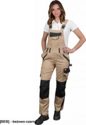 R.E.I.S. LH-SAND-B - Damskie spodnie ochronne ogrodniczki SAND, 6 kieszeni + na nakolanniki, pętelki, przewiewne wstawki siatkowe, 97% bawełna, 3% spa. Brązowe spodnie sportowe damskie R.E.I.S., s, bez wzorów, z bawełny. Za 203.25 zł.