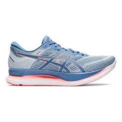 Buty do biegania damskie Asics Glideride. Niebieskie obuwie sportowe damskie Asics, bez wzorów, z materiału, do biegania. Za 724.00 zł.