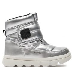 Śniegowce Geox. Szare śniegowce dziewczęce Geox, bez zapięcia. Za 339.99 zł.