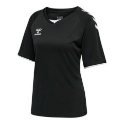 Koszulka damska Hummel hmlhmlCORE volley. Czarne koszulki sportowe damskie Hummel, s, bez wzorów, z jersey, bez kołnierzyka, bez ramiączek, na fitness i siłownię. Za 120.00 zł.