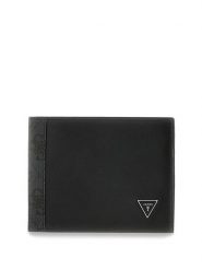 Guess Portfel 183917 Czarny. Czarne portfele męskie Guess, z aplikacjami. Za 324.99 zł.