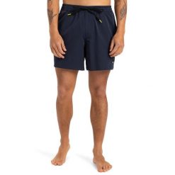 Szorty kąpielowe dla Mężczyzn SPL SURFSILK PIPED 16" Czarny. Niebieskie krótkie spodenki sportowe męskie Quiksilver, m, bez wzorów, z elastanu. Za 199.99 zł.