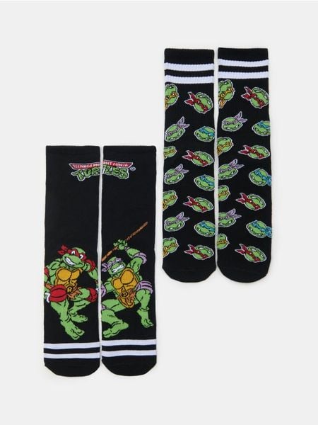 Skarpetki 2 pack Teenage Mutant Ninja Turtles - wielobarwny. Skarpety męskie Sinsay, bez wzorów. Za 15.99 zł.