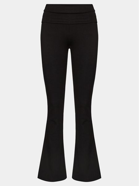 Gina Tricot Spodnie materiałowe 21671 Czarny Flare Fit. Czarne spodnie materiałowe damskie Gina Tricot, xl, bez wzorów, z bawełny. Za 109.99 zł.