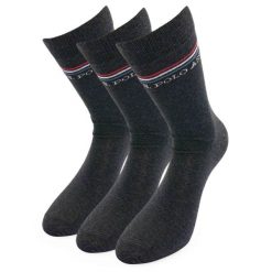 Skarpetki U.S. Polo Assn. Antracytowe z Bawełny - 3 Pary 39-42. Szare skarpety męskie U.S. Polo Assn., bez wzorów, z bawełny. Za 88.99 zł.