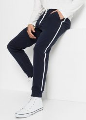 Spodnie sportowe (2 pary). Czarne spodnie sportowe męskie bonprix, l, bez wzorów. Za 189.99 zł.