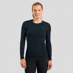 Koszulka termoaktywna z długim rękawem damska ODLO Active Warm BL Top Crew Neck. Niebieskie bielizna termoaktywna damska Odlo, l, bez wzorów, bez ramiączek, długie. Za 259.99 zł.
