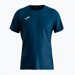 Koszulka tenisowa męska Joma Challenge 103951.322. Niebieskie koszulki sportowe męskie Joma, l, bez wzorów, z elastanu, bez kołnierzyka, bez ramiączek, na fitness i siłownię. Za 109.99 zł.