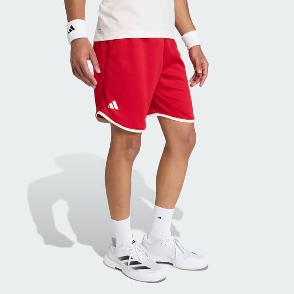 SZORTY TENNIS CLASSICS. Czerwone szorty męskie Adidas, uniwersalny, bez wzorów, z dzianiny, klasyczne. Za 239.00 zł.
