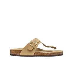 Klapki damskie Geox Brionia. Brązowe klapki damskie Converse, bez wzorów, z materiału, eleganckie, bez obcasa. Za 352.35 zł.