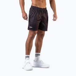 Spodenki treningowe męskie NEBBIA Power. Brązowe krótkie spodenki sportowe męskie Nebbia, m, bez wzorów, z elastanu, na fitness i siłownię. Za 249.99 zł.