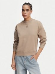 HUGO Bluza Daxandria 50527463 Brązowy jasny Regular Fit. Brązowe bluzy damskie Hugo, m, bez wzorów, z bawełny, bez kaptura. Za 599.99 zł.