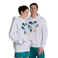 Bluza Arena Planet Water Hooded Sweat z kapturem. Białe bluzy męskie Arena, m, bez wzorów, z bawełny, z kapturem. Za 259.99 zł.