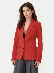 ONLY Marynarka Raven 15338389 Czerwony Slim Fit. Czerwone żakiety damskie Only, bez wzorów, z syntetyku. Za 109.99 zł.